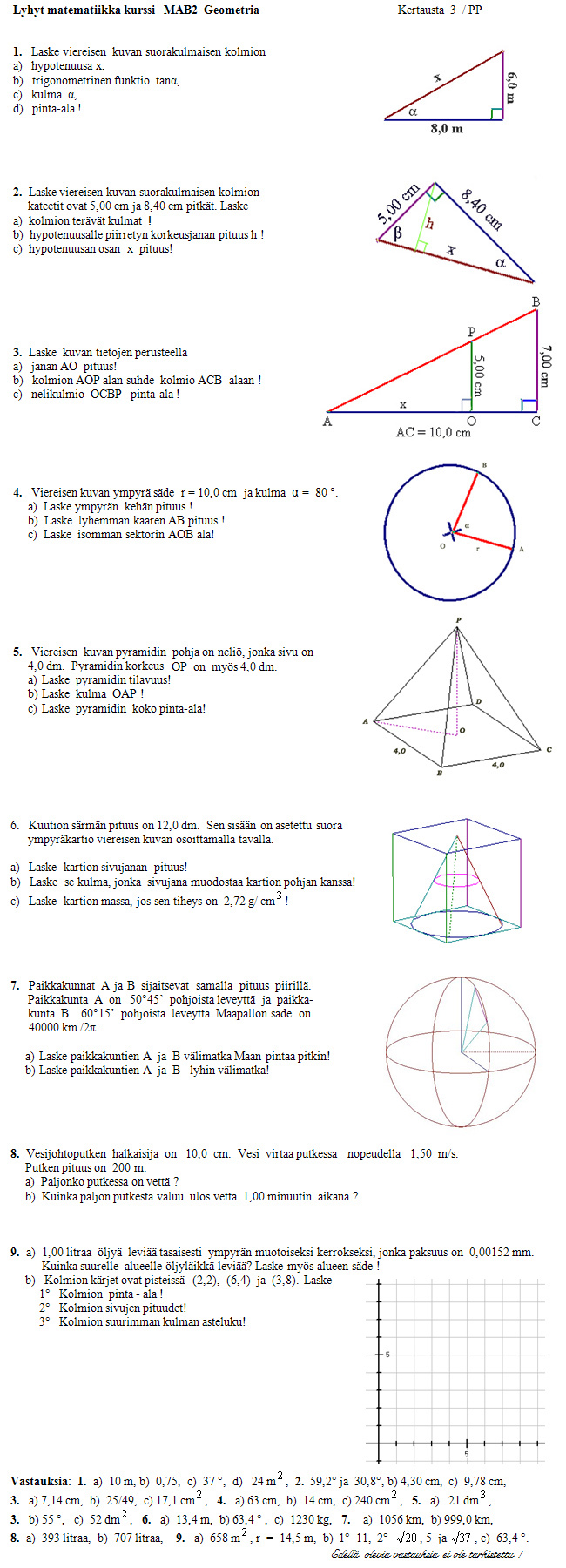  Geometrian kertausta 2 