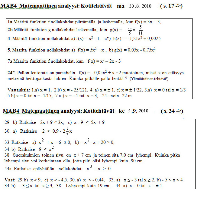 Kotiteht�v�t 1  ja 2